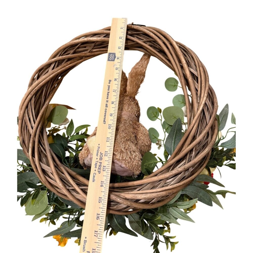 Easter Bunny Grapevine Wreath with Carrot 16" - Picture 3 of 4